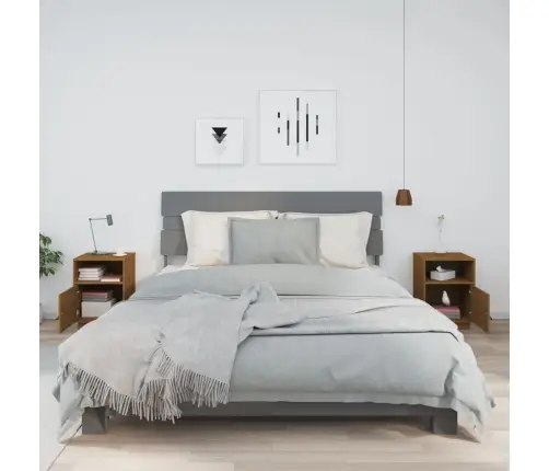 Naktsskapīši, 2 Gab., Brūni, 40X34X55 Cm, Priedes Masīvkoks Vidaxl