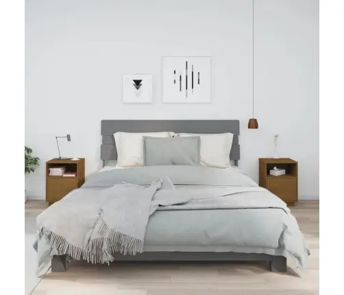 Naktsskapīši, 2 Gab., Brūni, 40X34X55 Cm, Priedes Masīvkoks Vidaxl