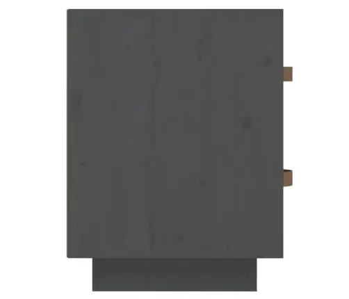 Naktinė Spintelė, Pilka, 40X34X45cm Pušies Medienos Masyvas