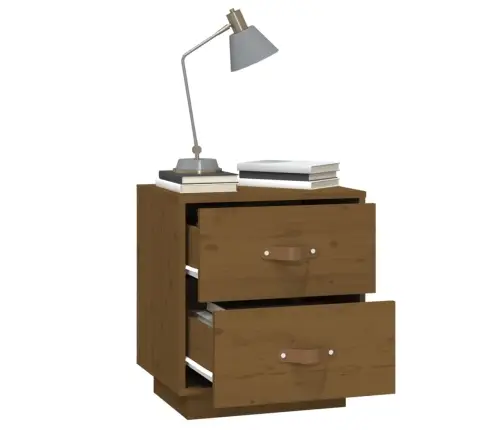 Naktsskapītis, Medus Brūns, 40X34X45 Cm, Priedes Masīvkoks Vidaxl