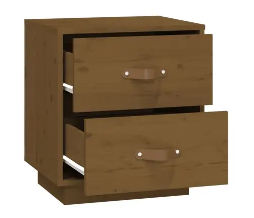 Naktsskapītis, Medus Brūns, 40X34X45 Cm, Priedes Masīvkoks Vidaxl