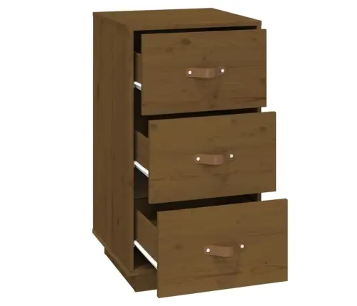 Naktinė Spintelė, Medaus Ruda, 40X40X75cm Pušies Masyvas