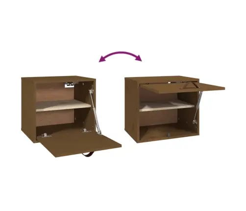 Sienas Skapītis, Medus Brūns, 40X30X35 Cm, Priedes Masīvkoks Vidaxl