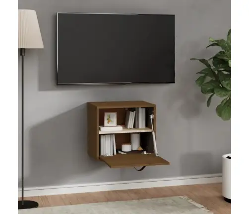 Sienas Skapītis, Medus Brūns, 40X30X35 Cm, Priedes Masīvkoks Vidaxl