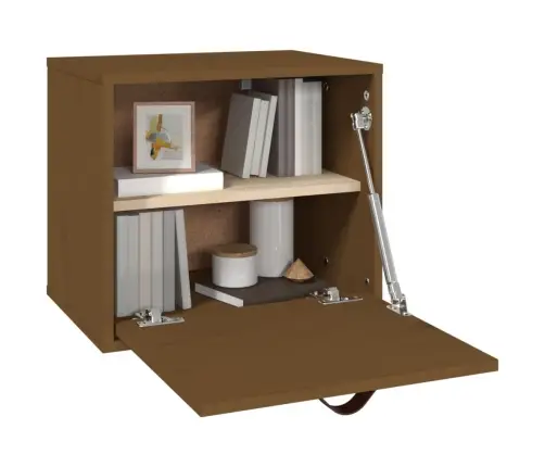 Sienas Skapītis, Medus Brūns, 40X30X35 Cm, Priedes Masīvkoks Vidaxl