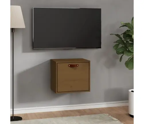 Sienas Skapītis, Medus Brūns, 40X30X35 Cm, Priedes Masīvkoks Vidaxl