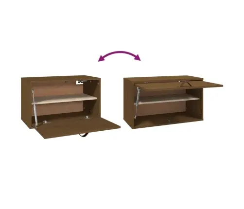 Sieninė Spintelė, Medaus Ruda, 60X30X35cm Pušies Masyvas