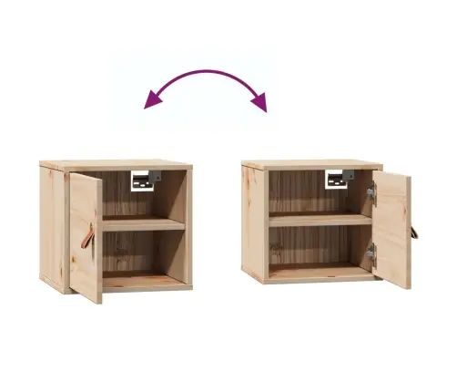 Sienas Skapītis, 31,5X30X30 Cm, Priedes Masīvkoks Vidaxl