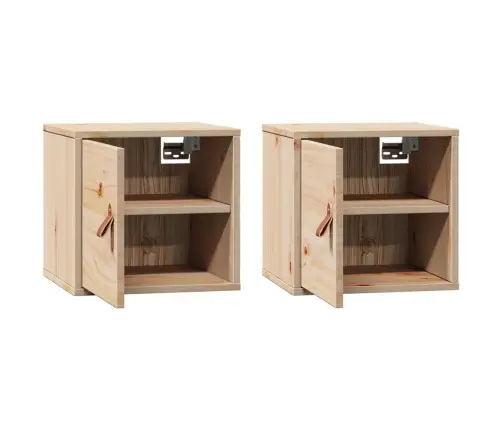 Sieninės Spintelės, 2Vnt., 31,5X30X30cm Pušies Masyvas