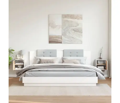 Sienas Skapīši, 2 Gab., Balti, 31,5X30X30 Cm, Priedes Masīvkoks Vidaxl