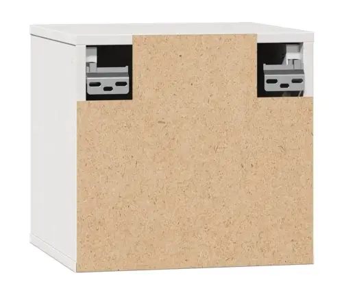 Sienas Skapīši, 2 Gab., Balti, 31,5X30X30 Cm, Priedes Masīvkoks Vidaxl