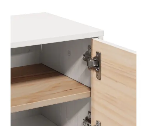 Sienas Skapīši, 2 Gab., Balti, 31,5X30X30 Cm, Priedes Masīvkoks Vidaxl