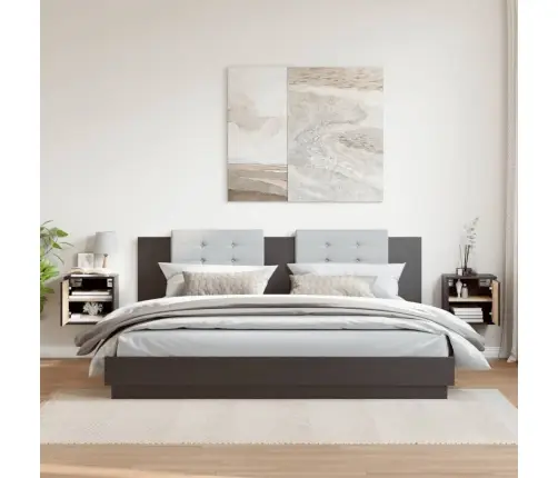 Sienas Skapīši, 2 Gab., Melni, 31,5X30X30 Cm, Priedes Masīvkoks Vidaxl