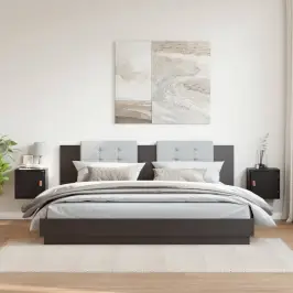 Sienas Skapīši, 2 Gab., Melni, 31,5X30X30 Cm, Priedes Masīvkoks Vidaxl