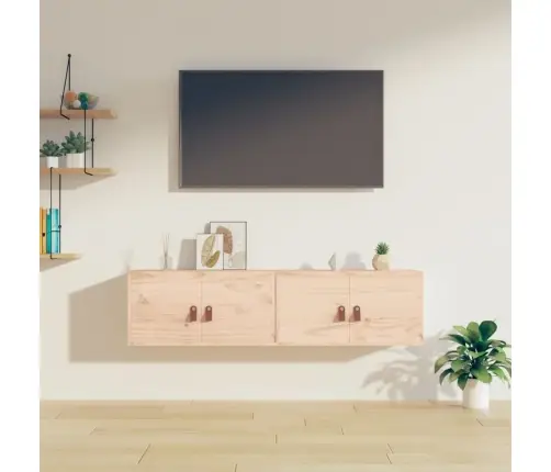 Sienas Skapīši, 2 Gab., 60X30X30 Cm, Priedes Masīvkoks Vidaxl