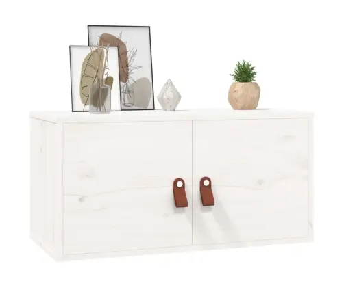 Sienas Skapīši, 2 Gab., Balti, 60X30X30 Cm, Priedes Masīvkoks Vidaxl