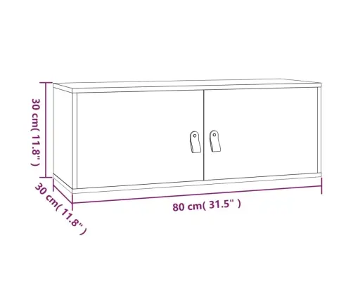 Seinakapp, Valge , 80 X 30 X 30 cm Männipuit