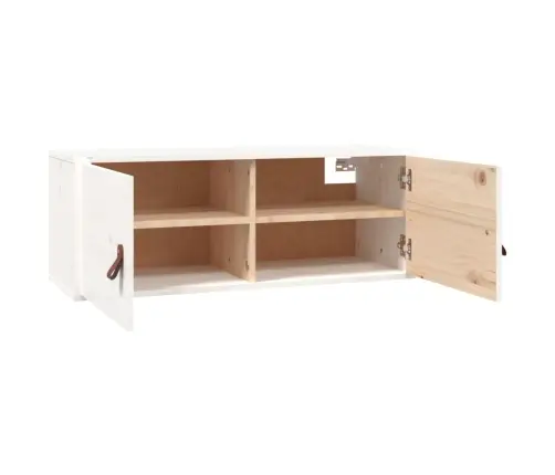 Seinakapid, 2 Tk, Valge, 80X30X30 cm Männipuit