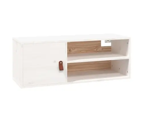 Sieninė Spintelė, Balta, 80X30X30cm Pušies Medienos Masyvas