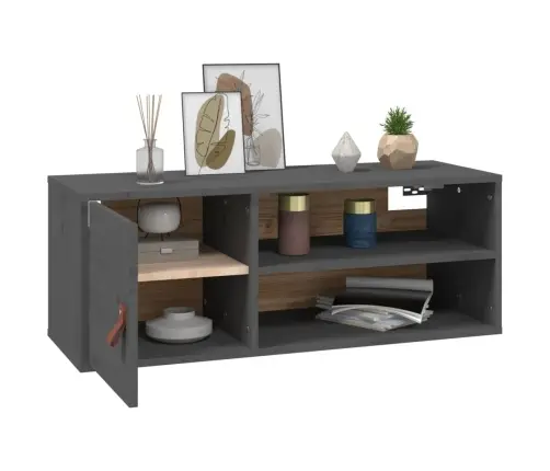 Sienas Skapīši, 2 Gab., Pelēki, 80X30X30 Cm, Priedes Masīvkoks Vidaxl Sienas Skapīši, 2 Gab., Pelēki, 80X30X30 Cm, Priedes Masīvkoks Vidaxl