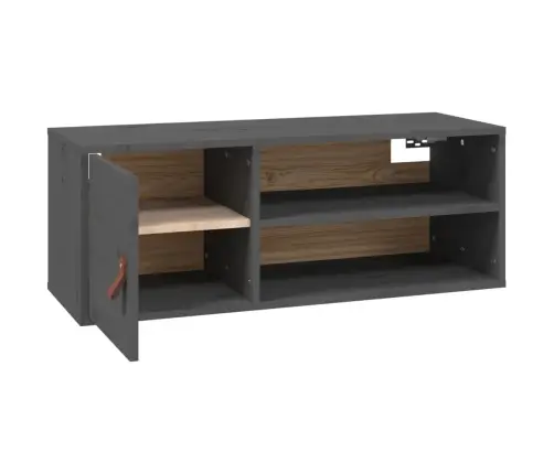 Sienas Skapīši, 2 Gab., Pelēki, 80X30X30 Cm, Priedes Masīvkoks Vidaxl Sienas Skapīši, 2 Gab., Pelēki, 80X30X30 Cm, Priedes Masīvkoks Vidaxl