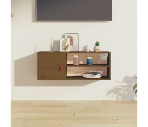 Sienas Skapītis, Medus Brūns, 80X30X30 Cm, Priedes Masīvkoks Vidaxl