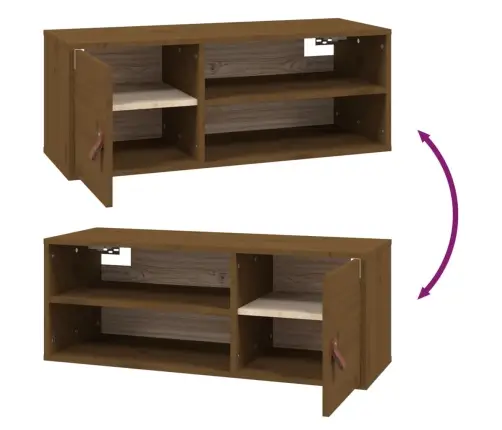 Sienas Skapīši, 2 Gab., Brūni, 80X30X30 Cm, Priedes Masīvkoks Vidaxl