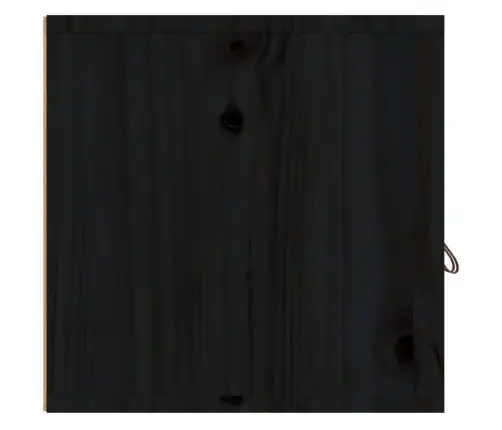 Sienas Skapīši, 2 Gab., Melni, 80X30X30 Cm, Priedes Masīvkoks Vidaxl