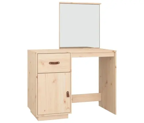 Spoguļgaldiņš, 95X50X134 Cm, Priedes Masīvkoks Vidaxl