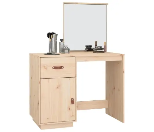 Spoguļgaldiņš, 95X50X134 Cm, Priedes Masīvkoks Vidaxl