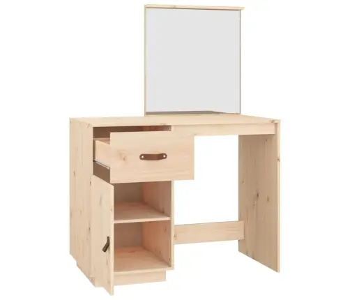 Spoguļgaldiņš, 95X50X134 Cm, Priedes Masīvkoks Vidaxl