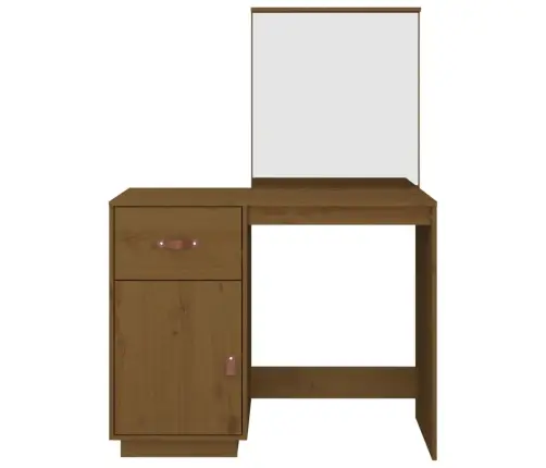 Spoguļgaldiņš, Medus Brūns, 95X50X134 Cm, Priedes Masīvkoks Vidaxl