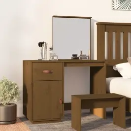 Kosmetinis Staliukas, Medaus Rudas, 95X50X134cm Pušies Masyvas