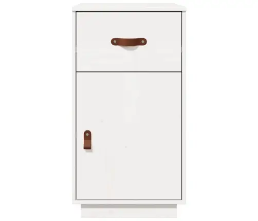 Rakstāmgalda Skapītis, Balts, 40X50X75 Cm, Priedes Masīvkoks Vidaxl