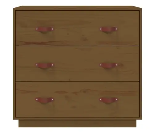 Kumode, Medus Brūna, 80X40X75 Cm, Priedes Masīvkoks Vidaxl