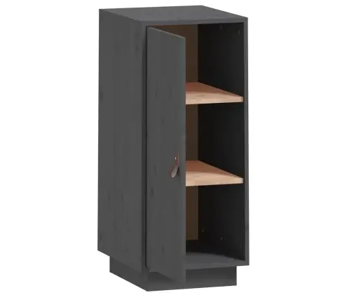 Kumode, Pelēka, 34X40X75 Cm, Priedes Masīvkoks Vidaxl