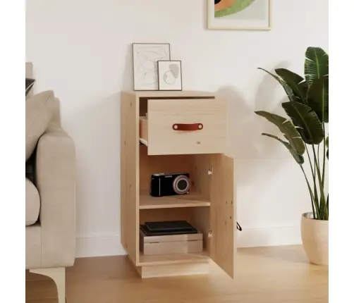 Šoninė Spintelė, 34X40X75cm Pušies Medienos Masyvas Šoninė Spintelė, 34X40X75cm Pušies Medienos Masyvas