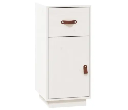 Kumode, Balta, 34X40X75 Cm, Priedes Masīvkoks Vidaxl