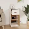 Kumode, Balta, 34X40X75 Cm, Priedes Masīvkoks Vidaxl