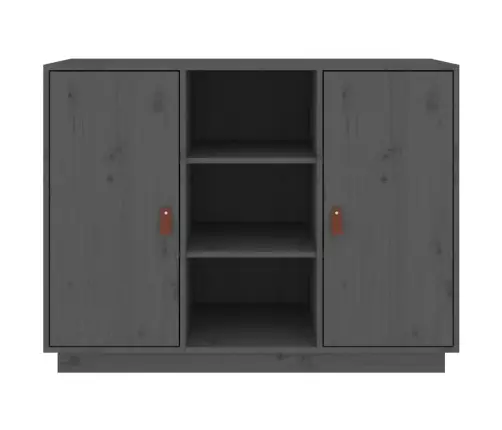 Kumode, Pelēka, 100X40X75 Cm, Priedes Masīvkoks Vidaxl