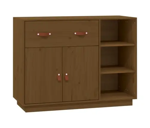 Kumode, Medus Brūna, 98,5X40X75 Cm, Priedes Masīvkoks Vidaxl