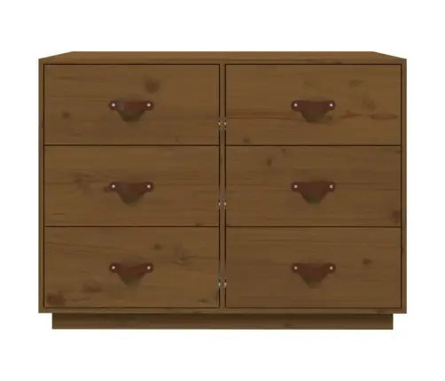 Kumode, Medus Brūna, 100X40X75 Cm, Priedes Masīvkoks Vidaxl