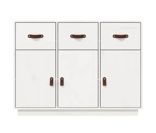 Kumode, Balta, 100X40X75 Cm, Priedes Masīvkoks Vidaxl