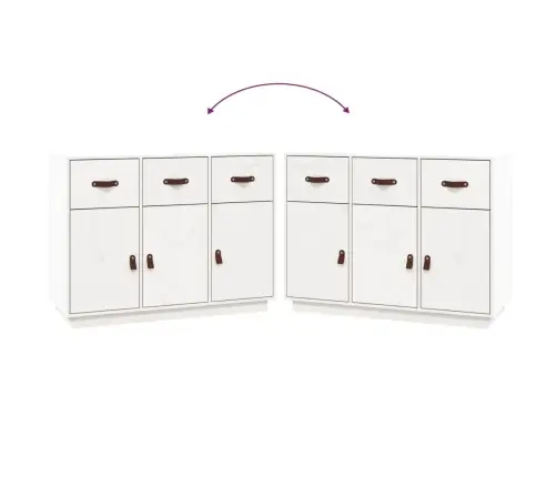 Kumode, Balta, 100X40X75 Cm, Priedes Masīvkoks Vidaxl