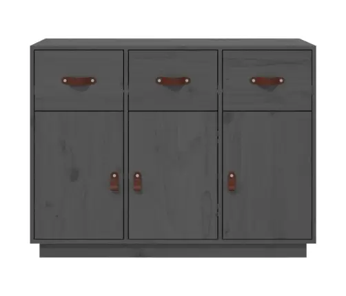 Kumode, Pelēka, 100X40X75 Cm, Priedes Masīvkoks Vidaxl