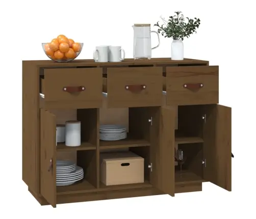 Šoninė Spintelė, Medaus Ruda, 100X40X75cm Pušies Masyvas