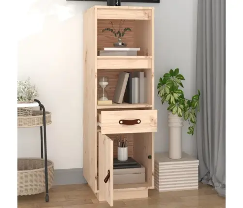 Augstais Skapītis, 34X40X108,5 Cm, Priedes Masīvkoks Vidaxl