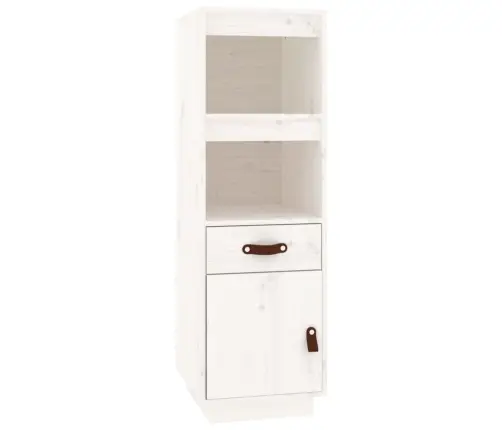 Augstais Skapītis, Balts, 34X40X108,5 Cm, Priedes Masīvkoks Vidaxl