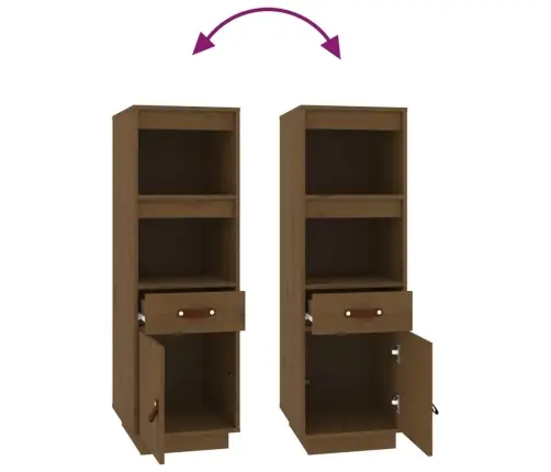 Kõrge Kapp, Meepruun, 34 X 40 X 108,5 cm Männipuit