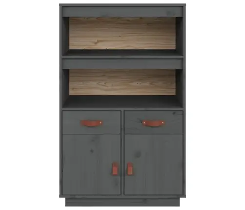 Augstais Skapītis, Pelēks, 67X40X108,5 Cm, Priedes Masīvkoks Vidaxl Augstais Skapītis, Pelēks, 67X40X108,5 Cm, Priedes Masīvkoks Vidaxl